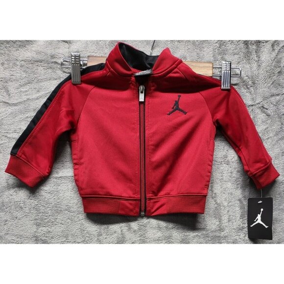 Jordan Jacket Boys Size 3-6M Full Zip Warm Up Gym Red Track Jacket Jumpman23 NWT